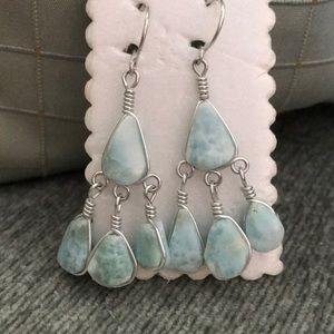 Turquoise chandelier style earrings